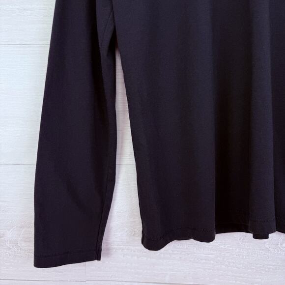 Rag & Bone Mens Long Sleeve Base Tee Size M Black Casual Organic Cotton Crewneck - Picture 4 of 14